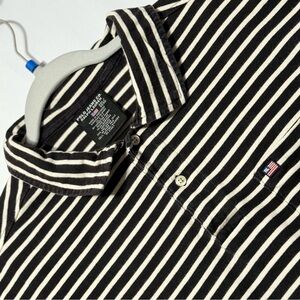 Polo Jeans by Ralph Lauren‎ Men's XXL Black and White Striped Polo
